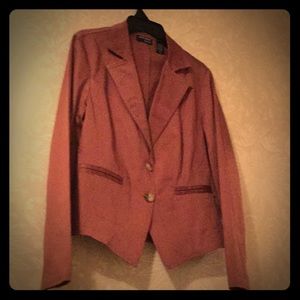 Rich Brown Unlined Jacket w/Unique Hemnline
